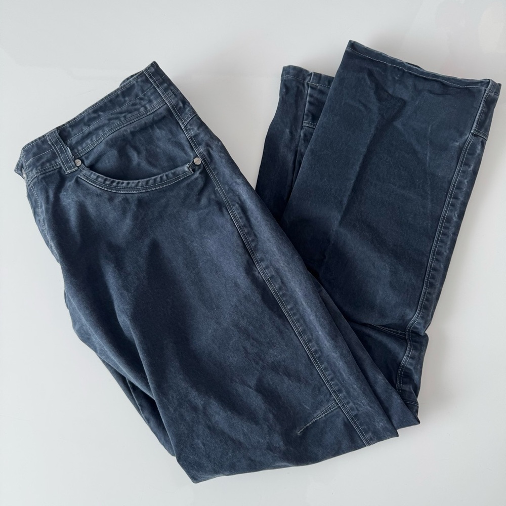 Kuhl Rydr Pants Mens Size 34x30 Dark Blue Vintage Patina Dye Outdoor Hiking Work